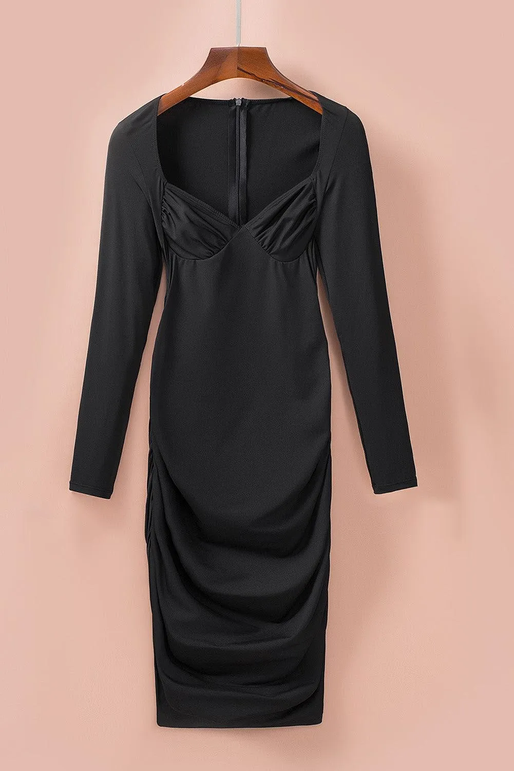 Sweetheart Neckline Ruched Bodycon Mini Dress
