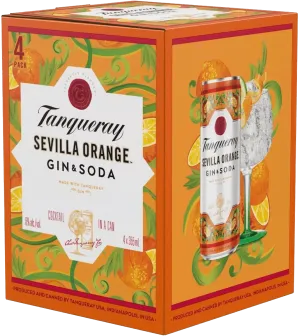 Tanqueray Sevilla Orange Gin and Soda (4 Pack) 355 ML