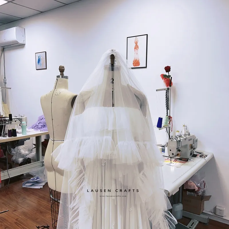 Taylor Hill Inspired White Off-the-shoulder Celebrity Wedding Dress Bridal Gown