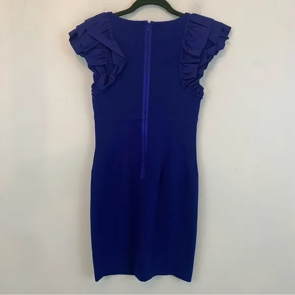 TED BAKER royal blue puff sleeve bodycon mini dress