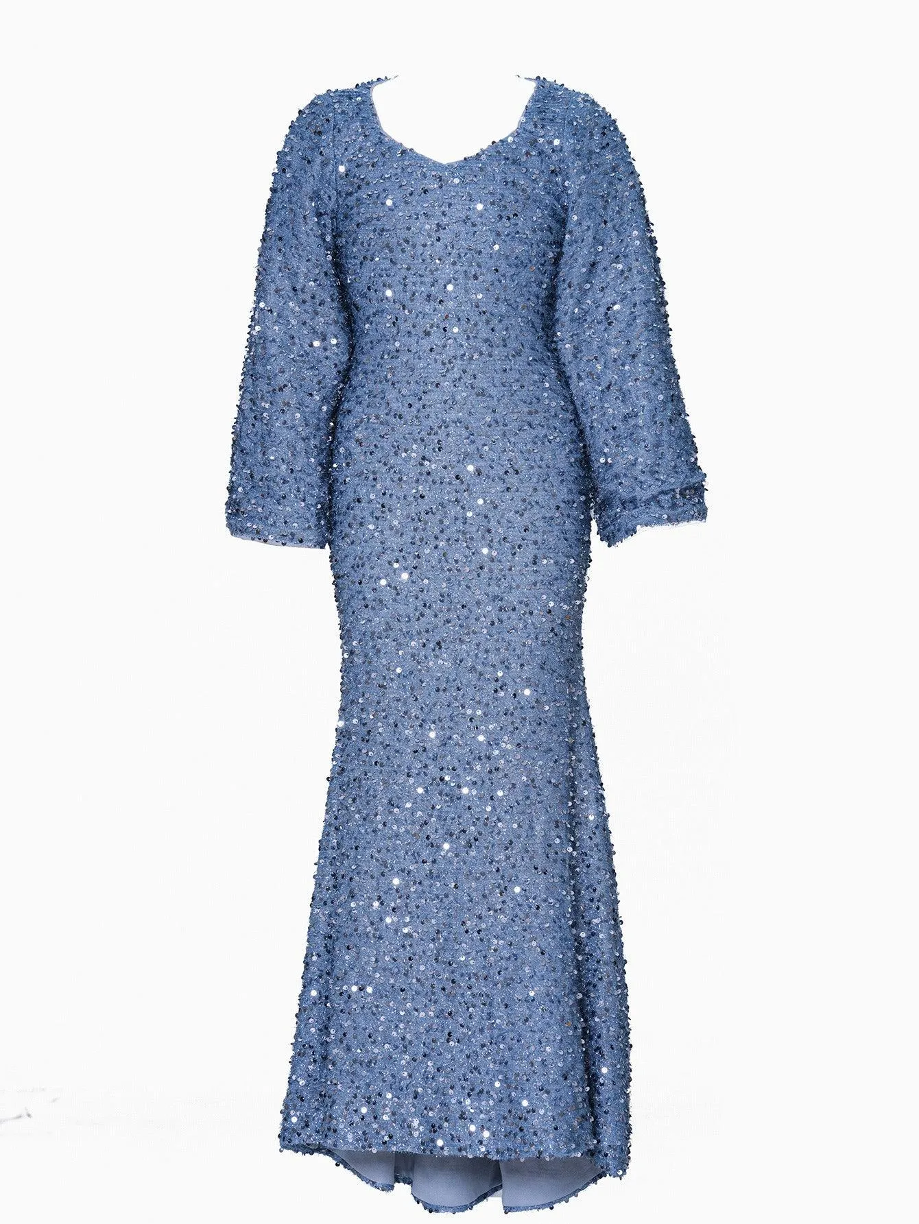 Teen Girl Grey Sequin Maxi Dress CM02010