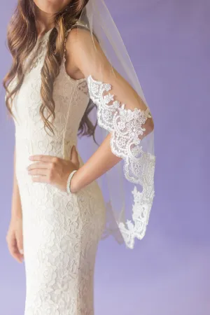 The Elizabeth - Sequined Lace Veil
