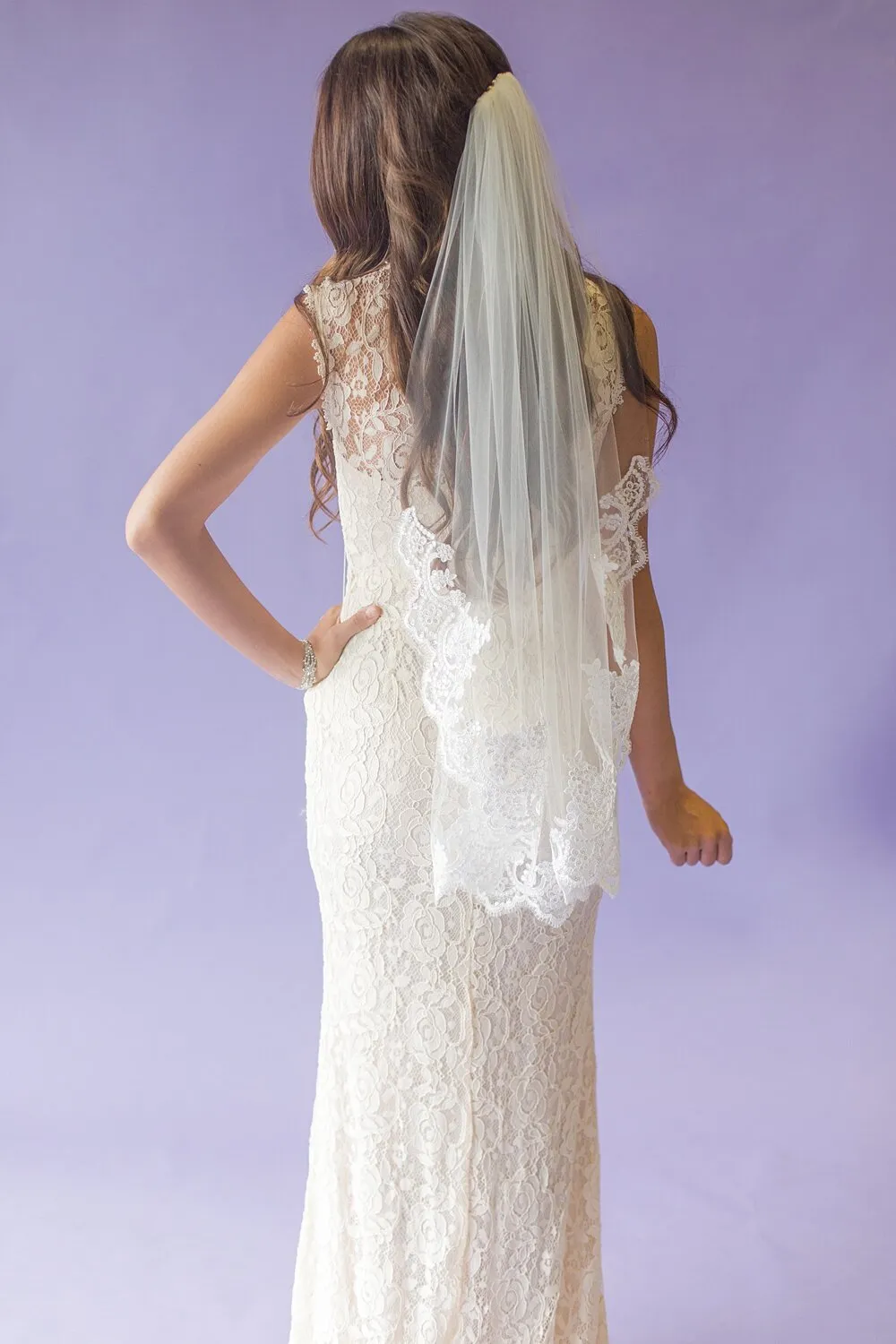 The Elizabeth - Sequined Lace Veil