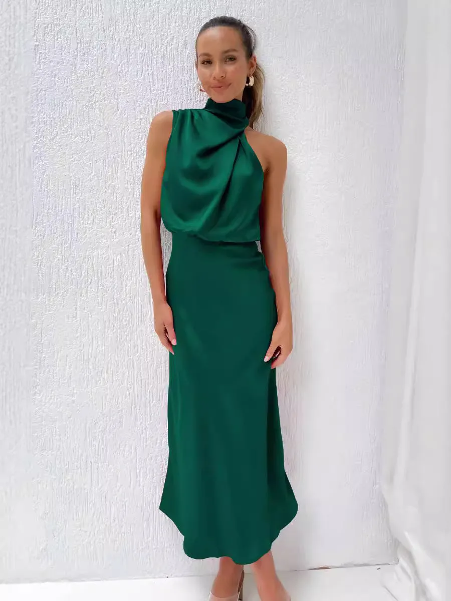 Theresa - Long Dress with Halter Neck