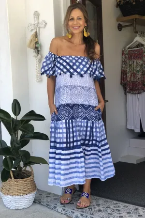 Tierra Off the Shoulder Dress - Ocean