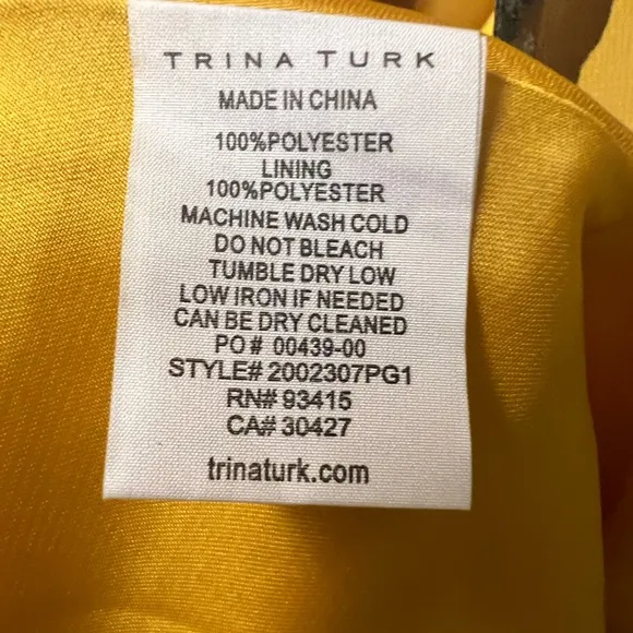 Trina Turk Yellow Flutter Sleeve Midi Sundress