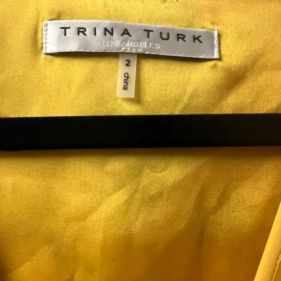Trina Turk Yellow Flutter Sleeve Midi Sundress