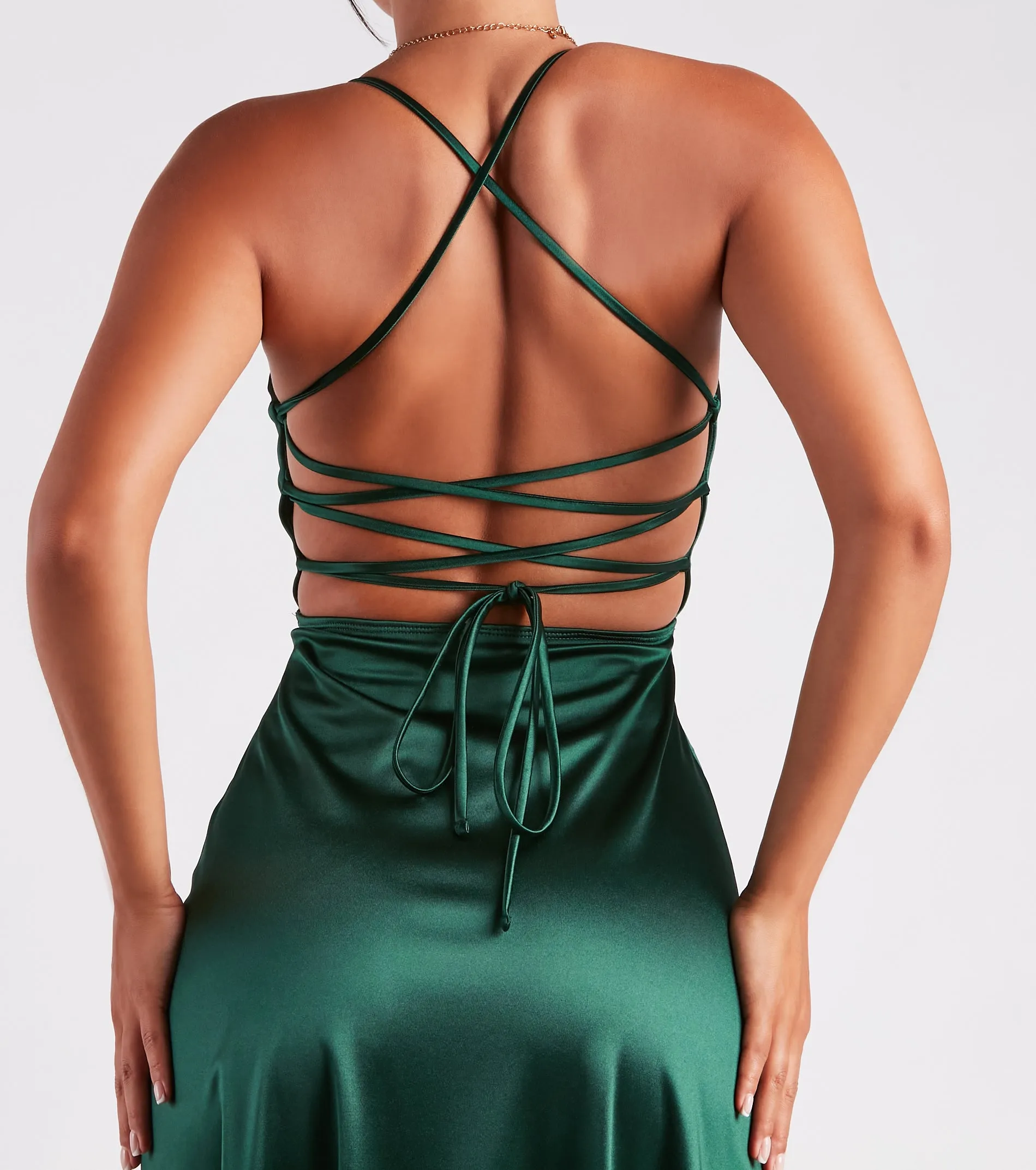 Trixie Formal Satin A-Line Dress