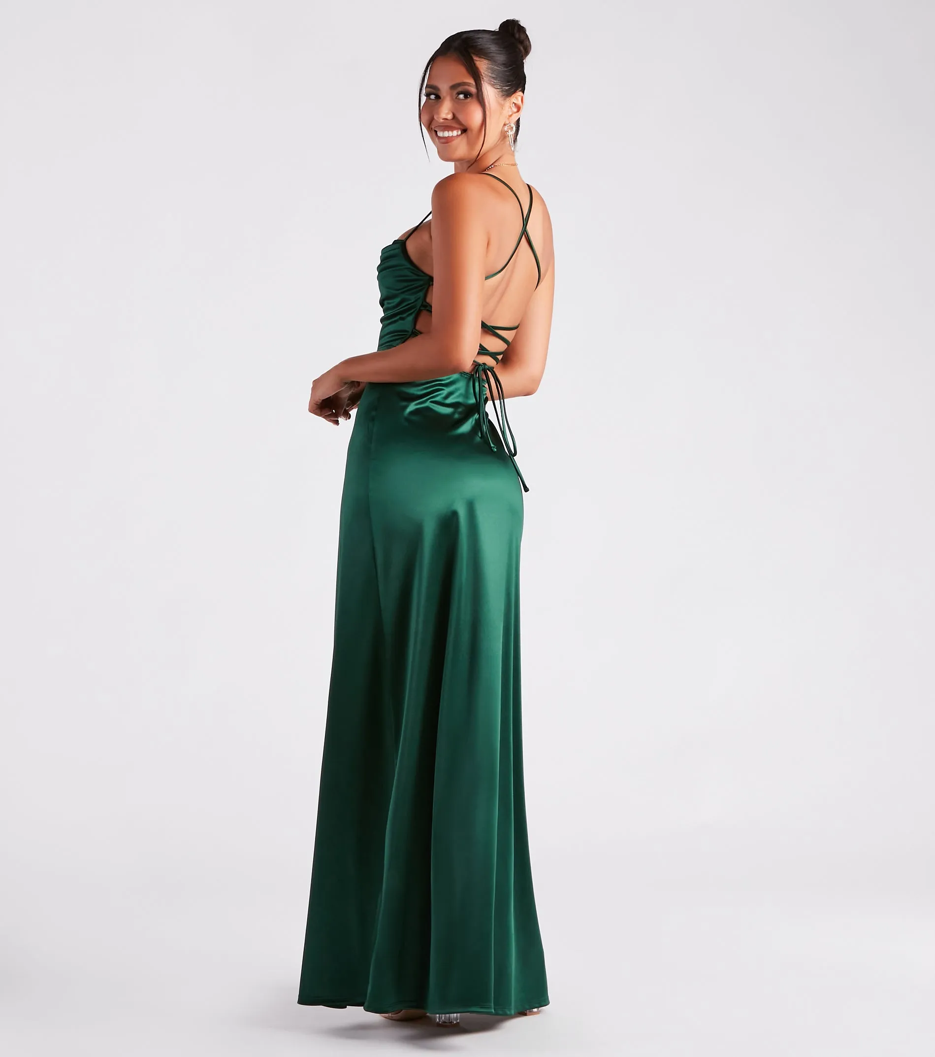 Trixie Formal Satin A-Line Dress