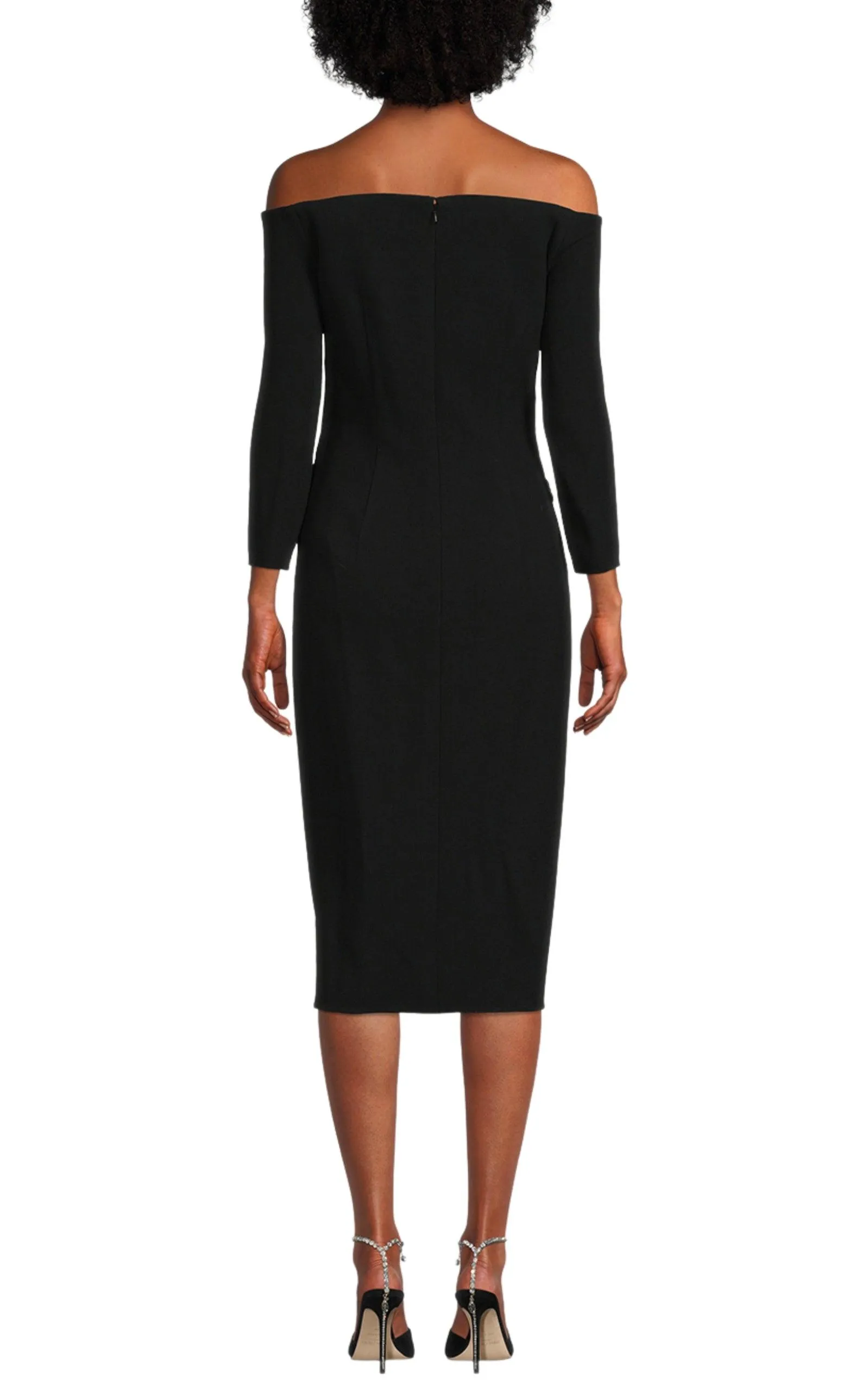 V-neck  Crystal Cocktail Dress