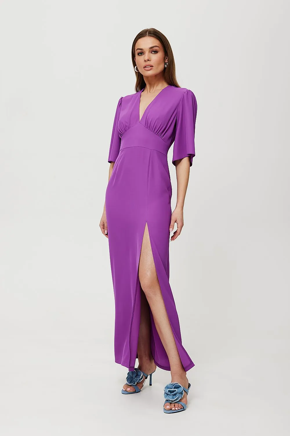 V-Neck Elegance Maxi Dress