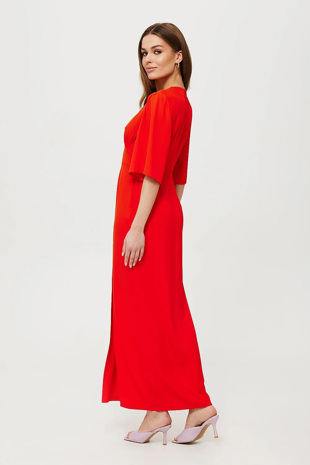 V-Neck Elegance Maxi Dress