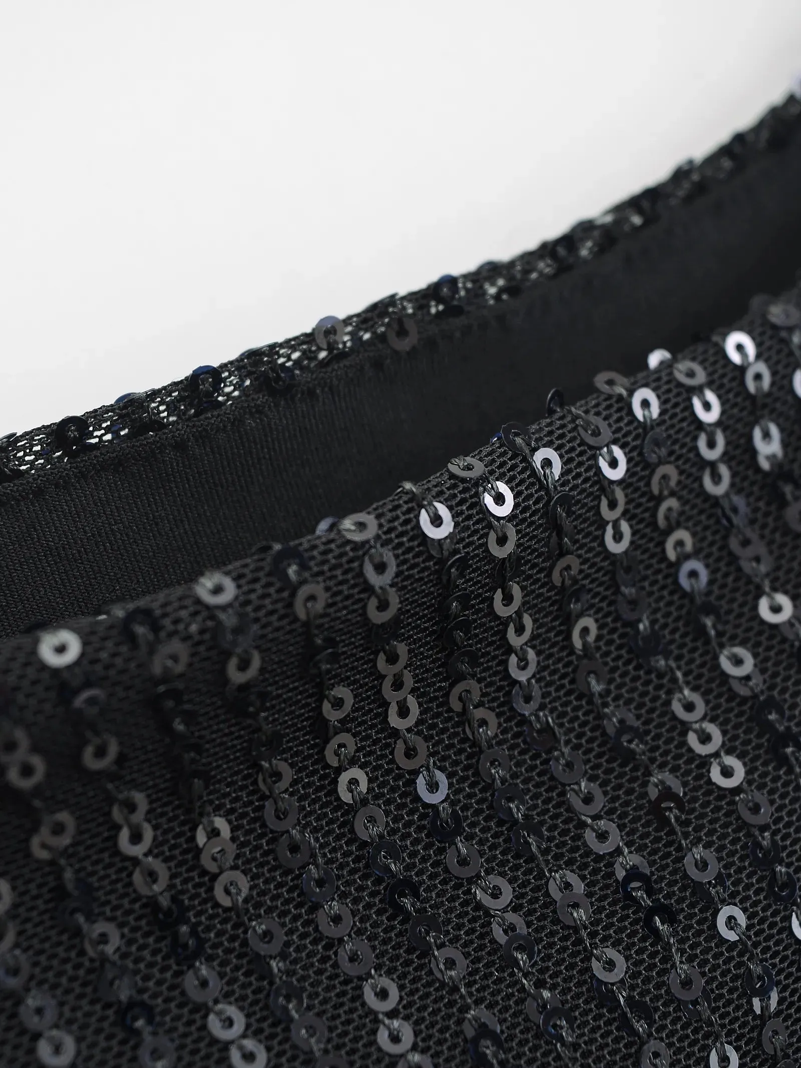 Valentia Black Sequin Bodycon Midi Dress