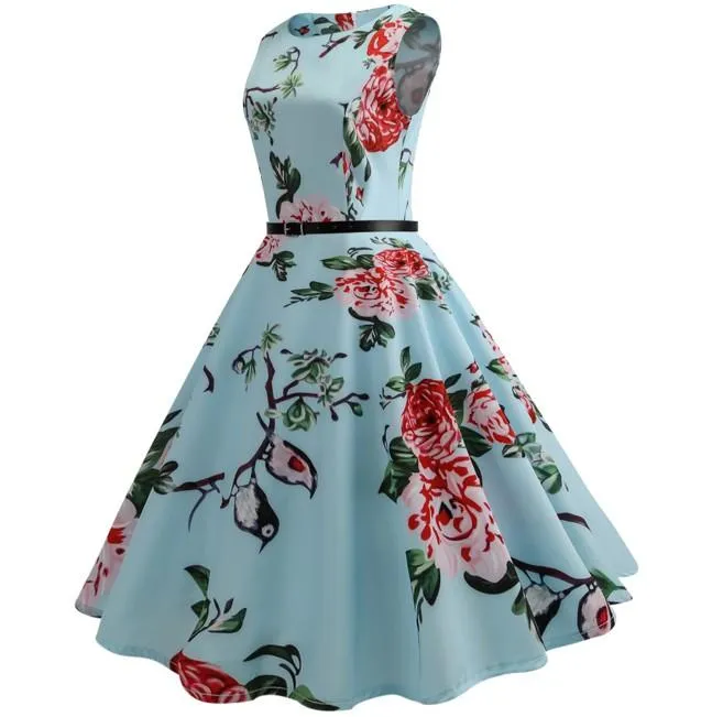 Vintage Cocktail Dress 1950s Casual Style Rockabilly Swing Dresses