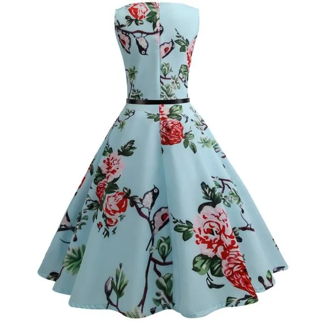 Vintage Cocktail Dress 1950s Casual Style Rockabilly Swing Dresses