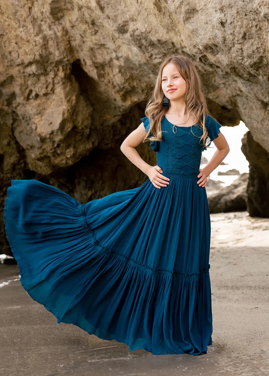 Viola Dress in Deep Ocean