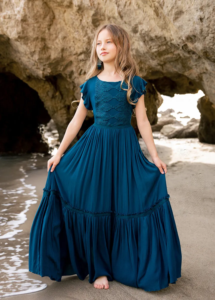 Viola Dress in Deep Ocean