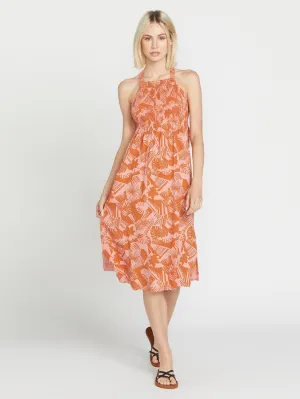 Volcom Off Topic Dress - Burnt Sienna
