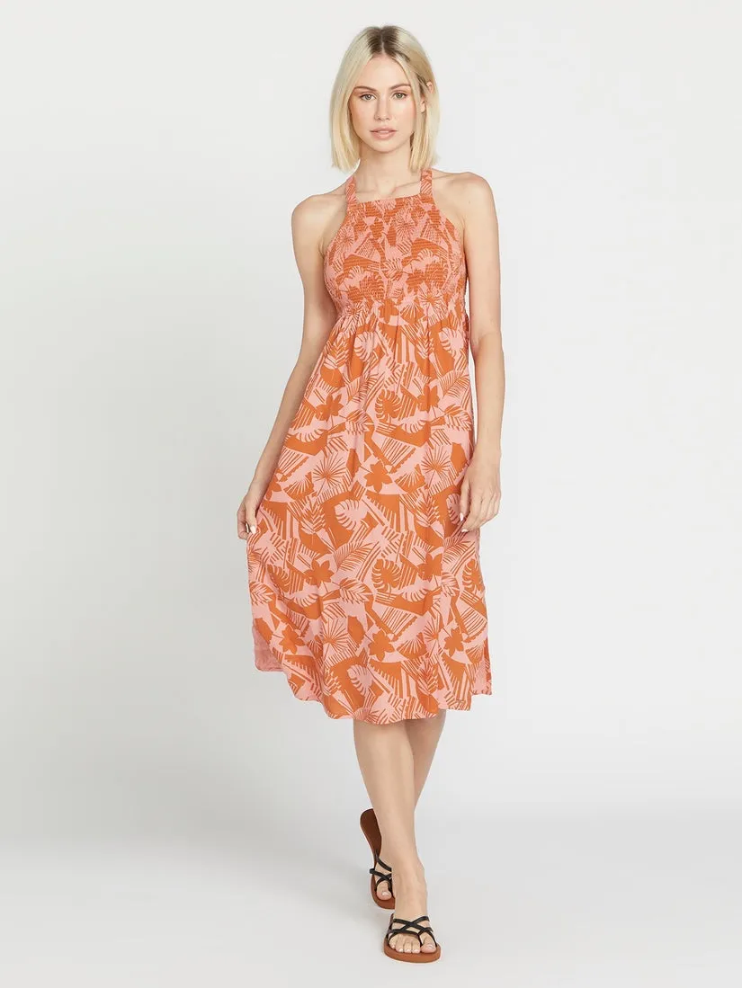 Volcom Off Topic Dress - Burnt Sienna