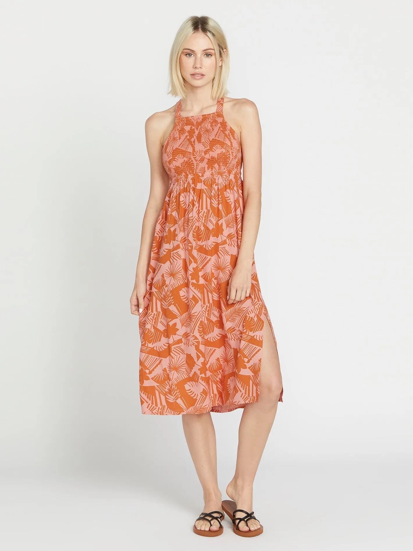Volcom Off Topic Dress - Burnt Sienna