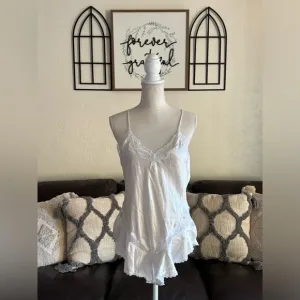 VTG Woolite Sheri Gregory White Silky Satin Lace Romper Bodysuit Size L Bridal