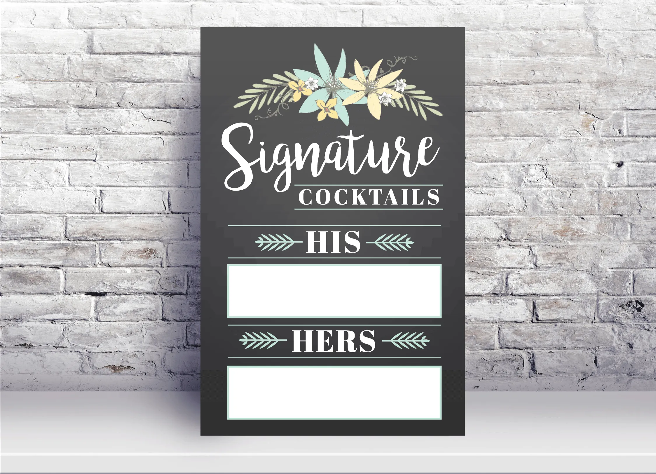 Wedding Signature Cocktail Drink Sign