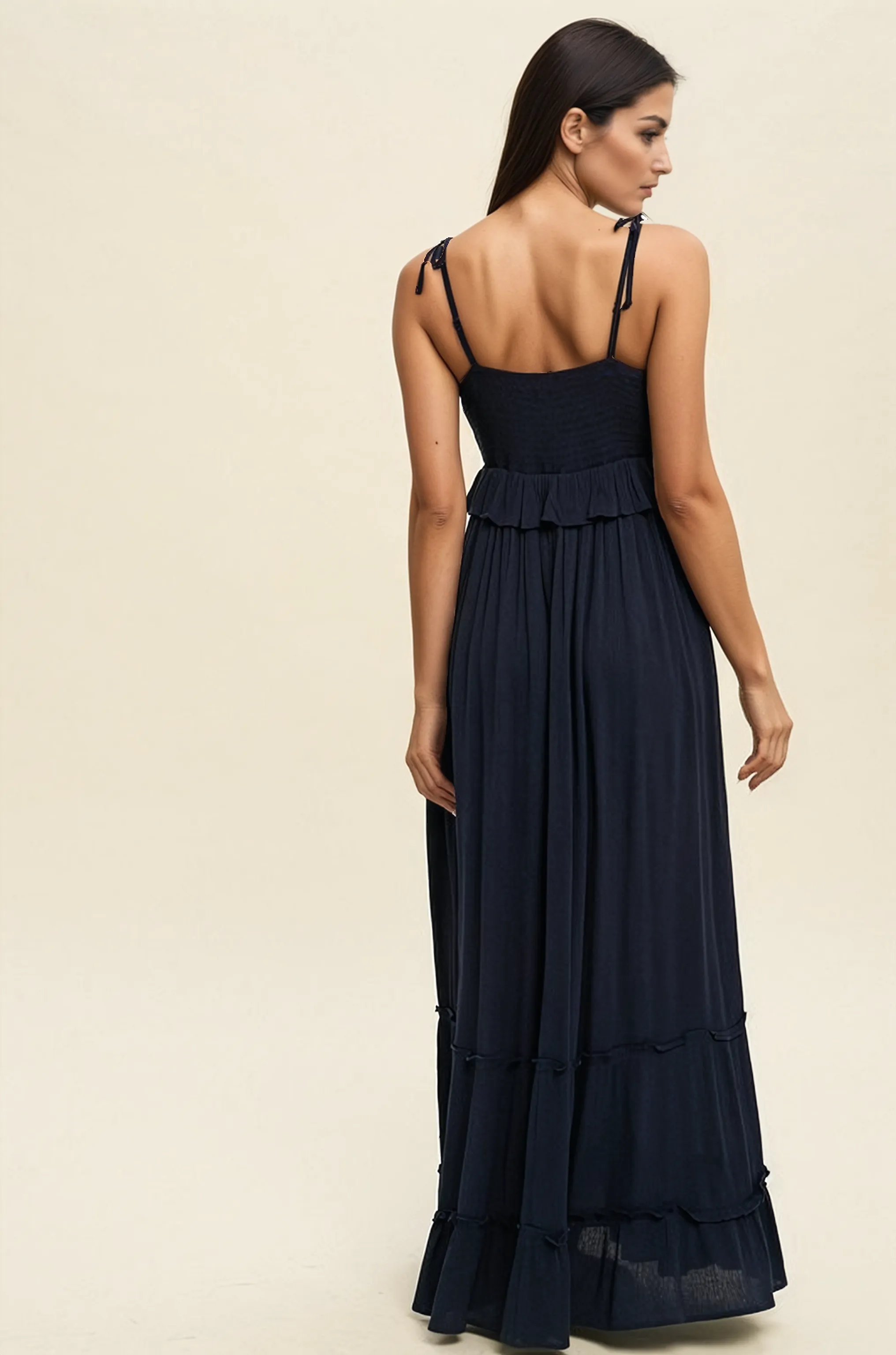 WHIMSY MAXI DRESS IN NAVY