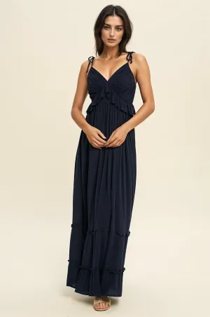 WHIMSY MAXI DRESS IN NAVY