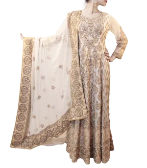 WHITE AND GOLD BRIDAL GOWN