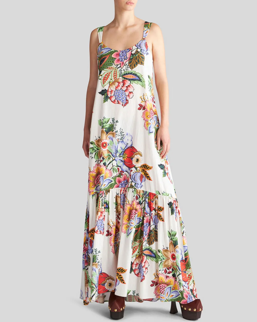 White Floral Maxi Dress