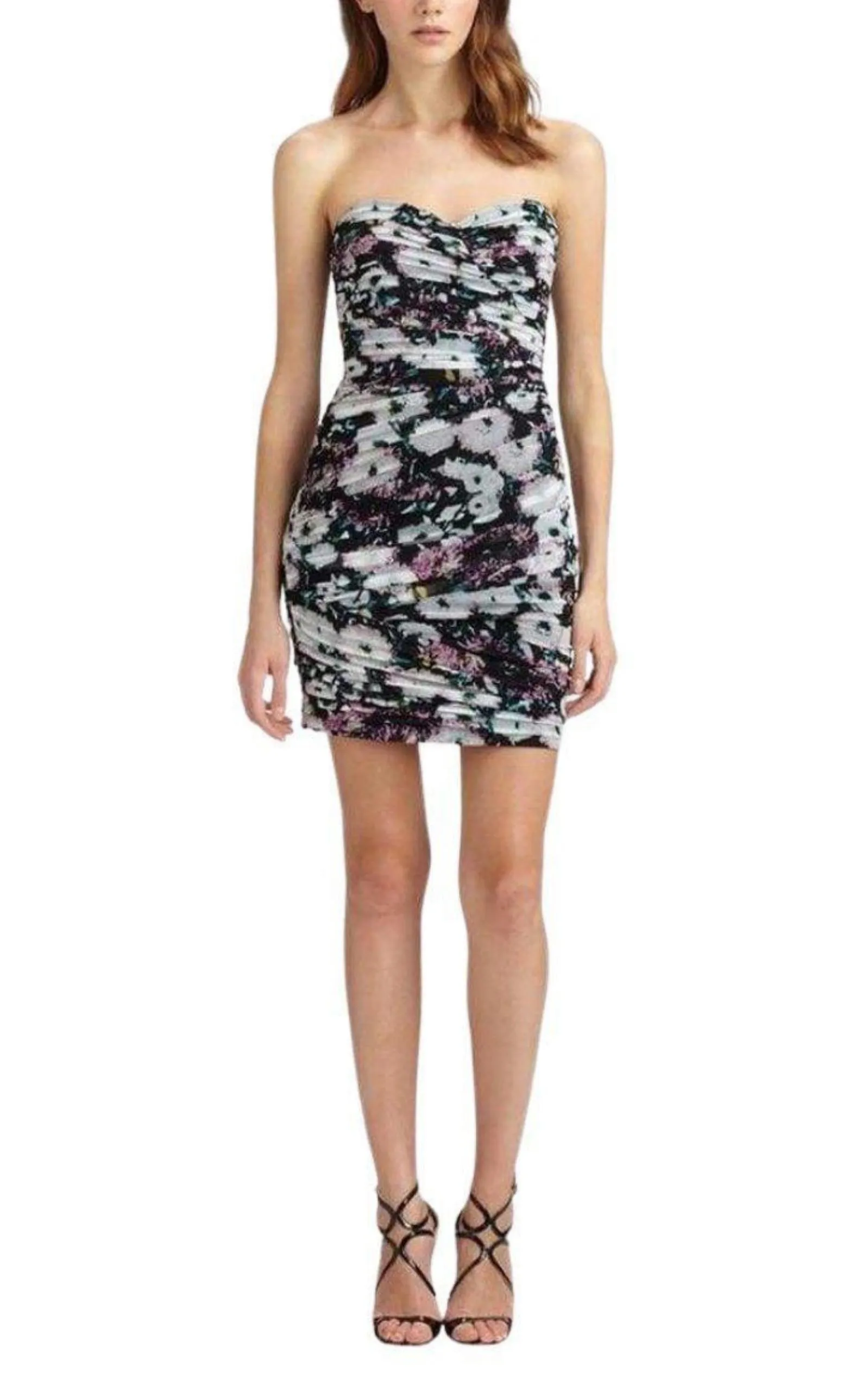 Winnie Strapless Floral Print Dress