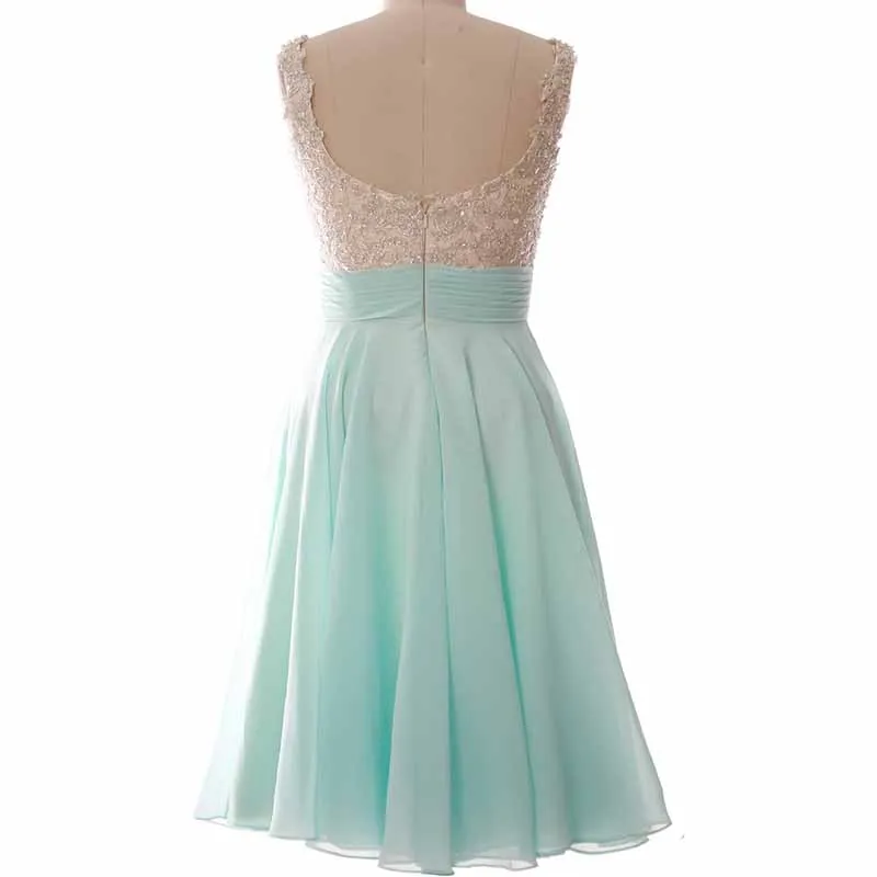 Women Straps Wedding Party Formal Gown Short Lace Prom Homecoming Dress