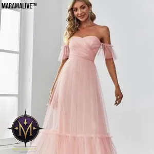 Women's Off-shoulder Tube Top Evening Dress
