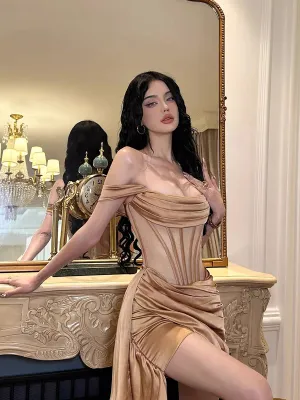 Y2K Satin Corset Mini Dress
