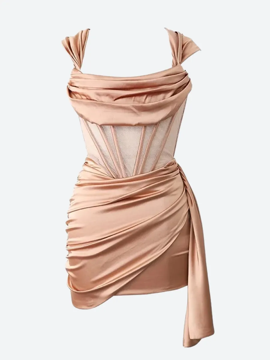Y2K Satin Corset Mini Dress